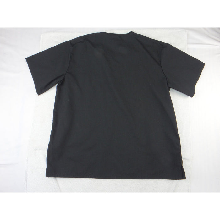M&M Scrubs Classic Comfort Black V Neck Short Sleeve Scrub Top Medium 34051