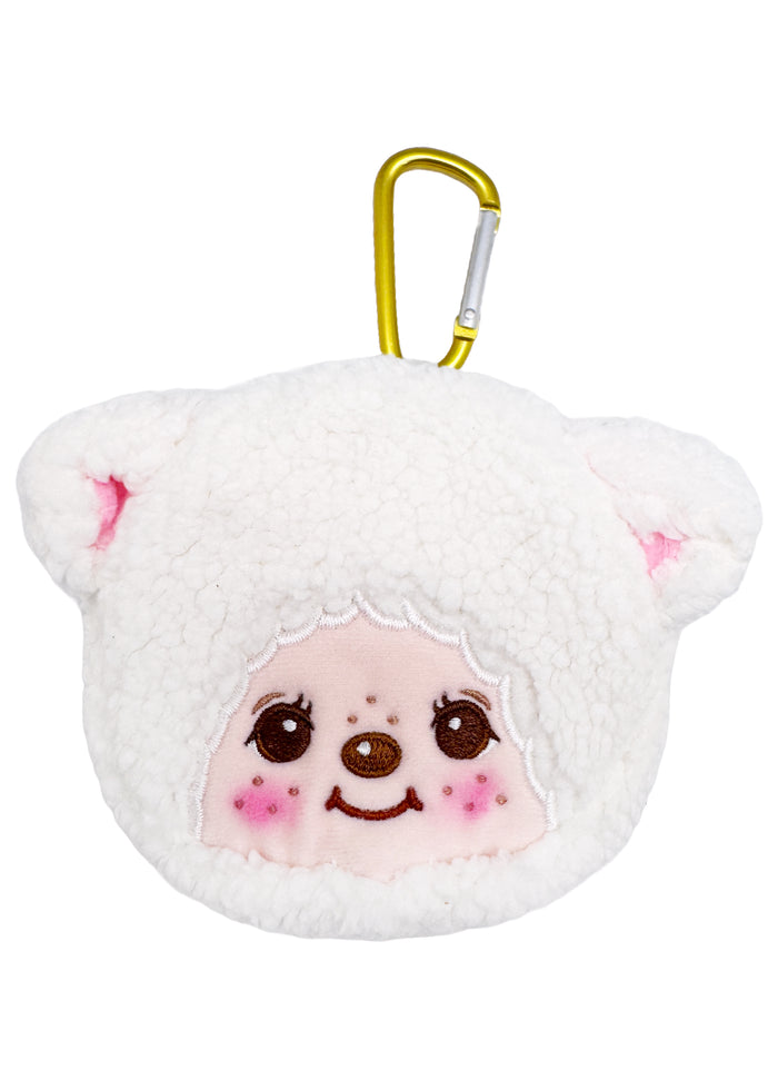 Monchhichi Cham Cham Bear Plush Carabiner Coin Pouch