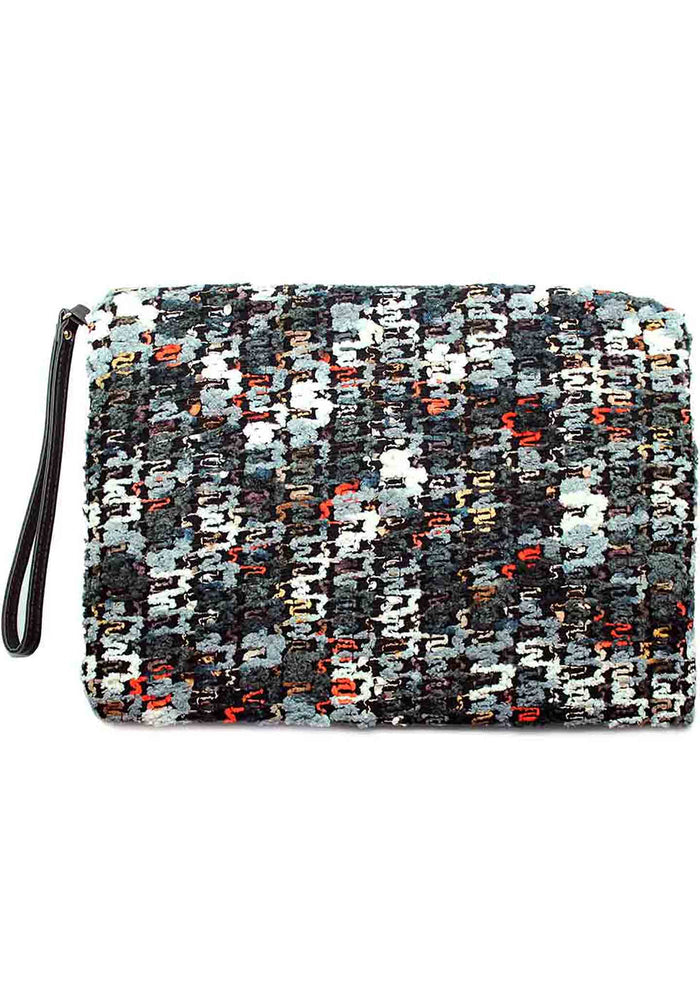 7 LUXE Mosiac Woven Clutch Handbag