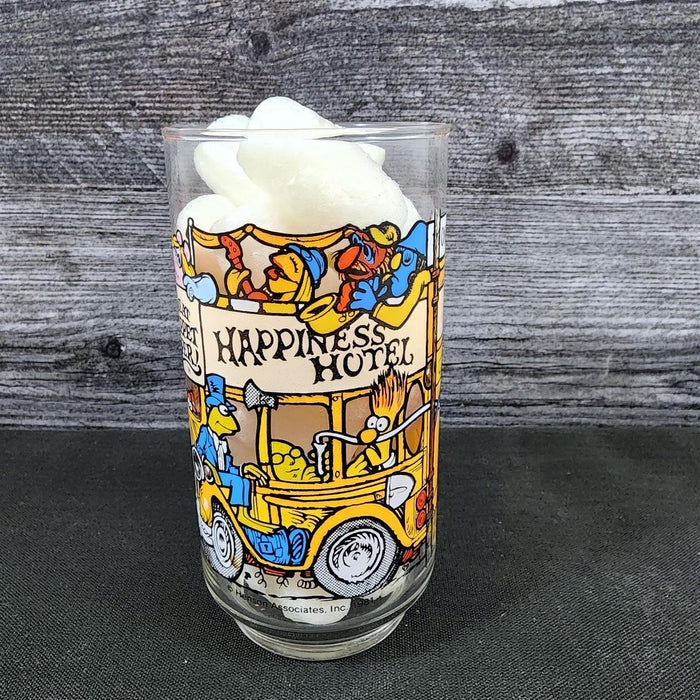 Muppets McDonalds Drinking Glass Vintage Happiness Hotel Cartoon Tumbler 1981