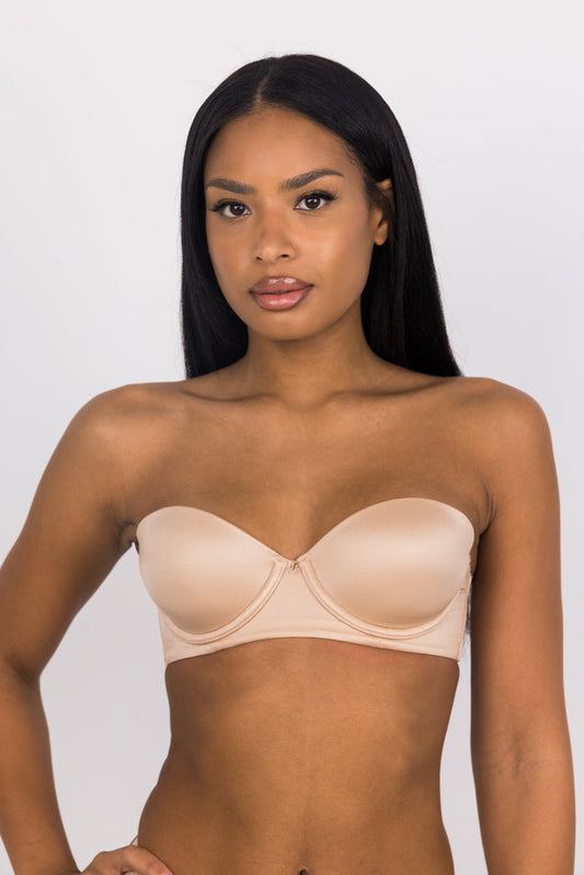 LILUNDERWEAR Muse Balconnet Sans Bretelles Beige - balconnet vue de face
