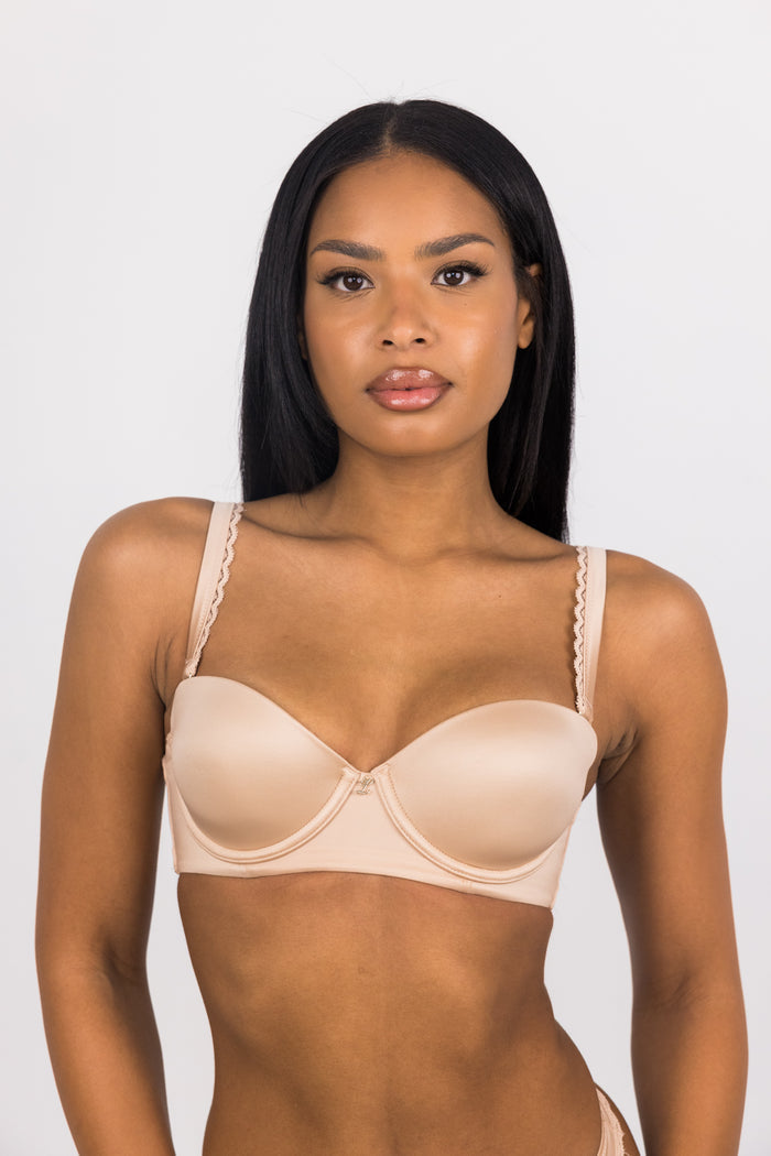LILUNDERWEAR Muse Balconnet Sans Bretelles Beige - balconnet vue lifestyle