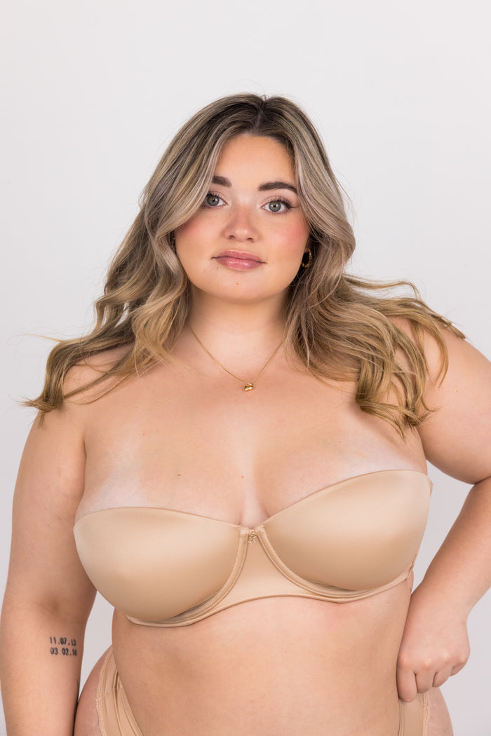 LILUNDERWEAR Muse Balconnet Sans Bretelles Beige - balconnet profil