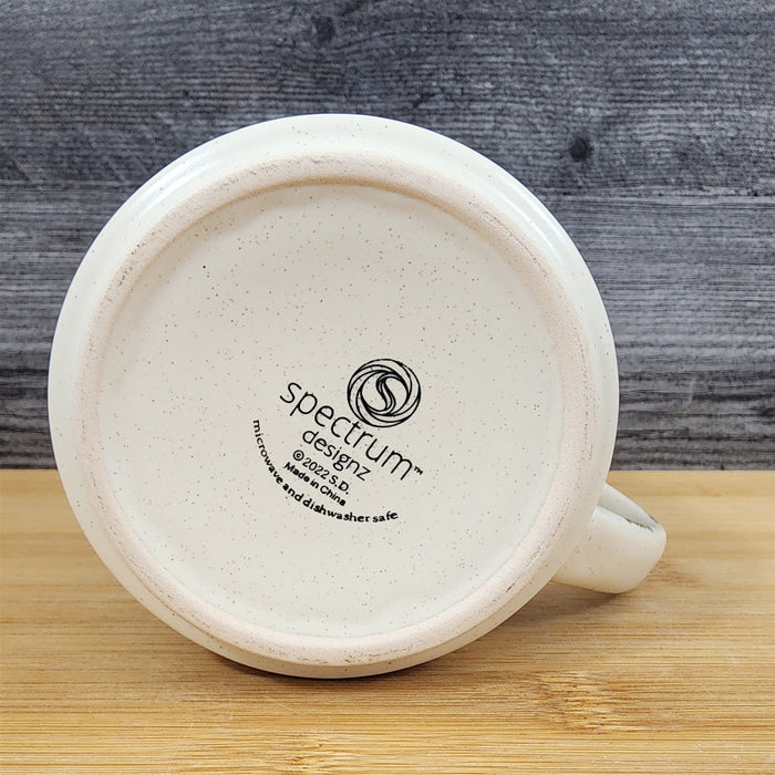 Mushroom Botanical Morel Coffee Mug Red Yellow Ceramic 18oz Tea Cup Blue Sky