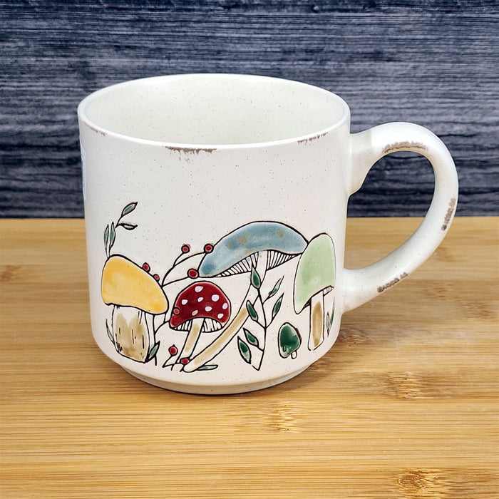 Mushroom Morel Botanical Coffee Mug Red Yellow Ceramic 18oz Tea Cup Blue Sky