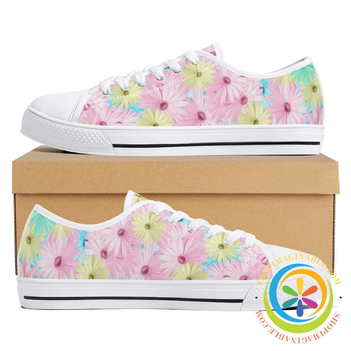 Mystical Daisy Ladies Low Top Canvas Shoes