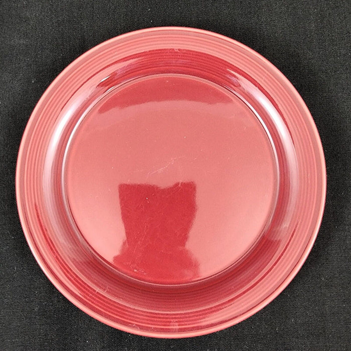 Nancy Calhoun Salad Plate Raspberry Red Set of 2 Ceramic Stoneware Round 8"