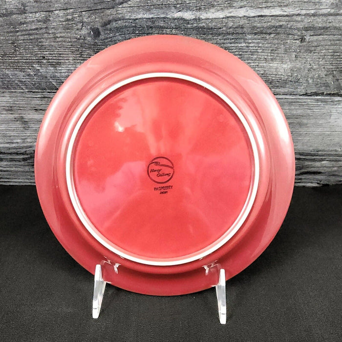 Nancy Calhoun Salad Plate Raspberry Red Set of 2 Ceramic Stoneware Round 8"