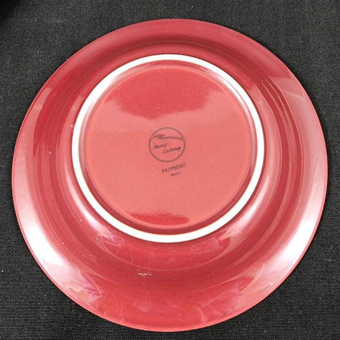 Nancy Calhoun Soup Bowl Raspberry Red Set of 4 Ceramic Stoneware Round 8"