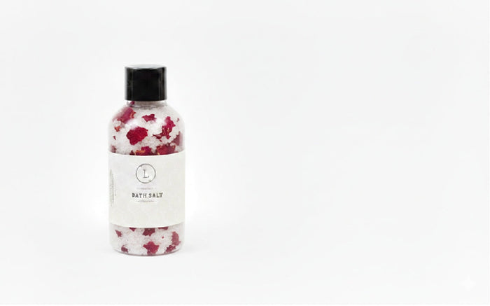 Relaxing Bath Salts - Single glass bottle of natural botanical bath blend | Lizush