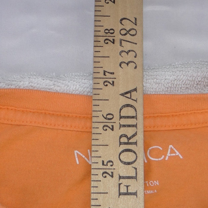 Nautica Sailing Graphic T Shirt Mens XL Orange Coast to Coast Cotton Crewneck5