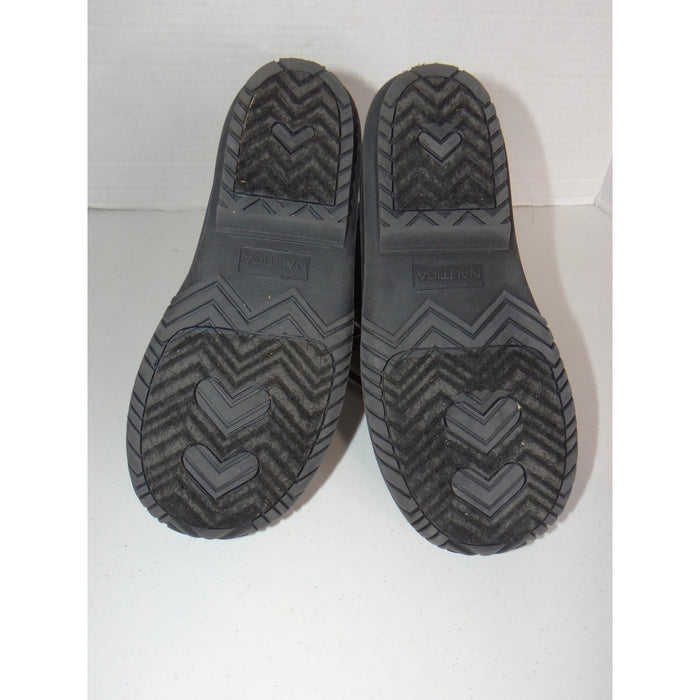 Nautica Yarmuk Black Grey Felt Lined Duck Boots Mens 5 Womens 72