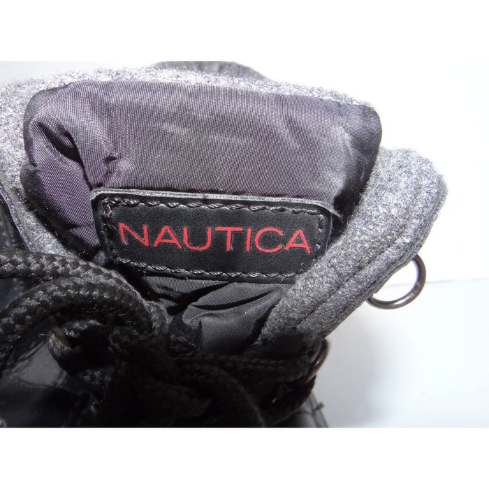Nautica Yarmuk Black Grey Felt Lined Duck Boots Mens 5 Womens 73