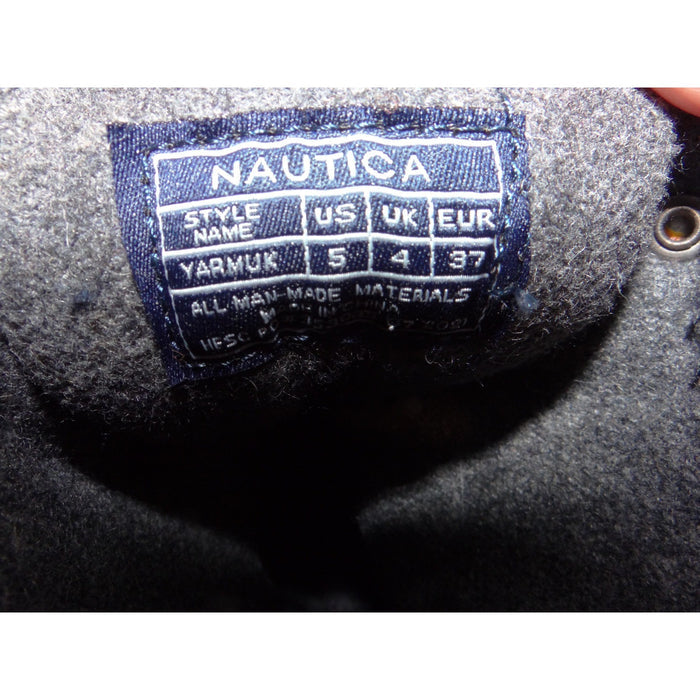 Nautica Yarmuk Black Grey Felt Lined Duck Boots Mens 5 Womens 75