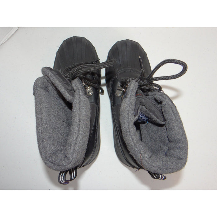Nautica Yarmuk Black Grey Felt Lined Duck Boots Mens 5 Womens 76