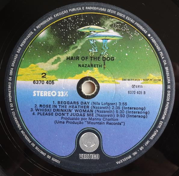 Nazareth (2) - Hair Of The Dog (LP) [Brazil] 1st