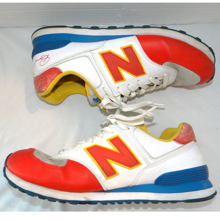 New Balance 574 Mens Sneakers Red White Blue Yellow Low Top Shoes 121