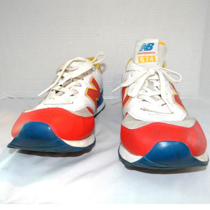 New Balance 574 Mens Sneakers Red White Blue Yellow Low Top Shoes 123