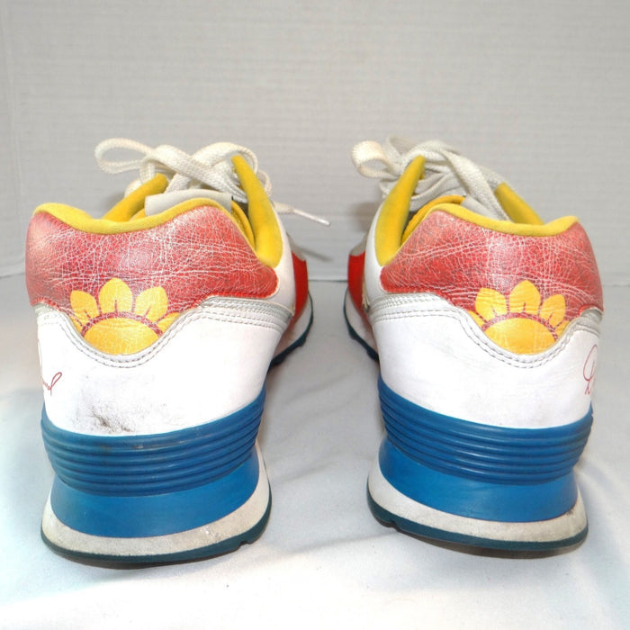 New Balance 574 Mens Sneakers Red White Blue Yellow Low Top Shoes 124