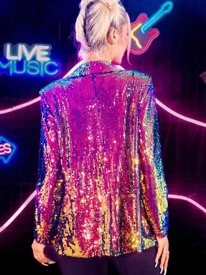 New Burgundy Sequin Blazer