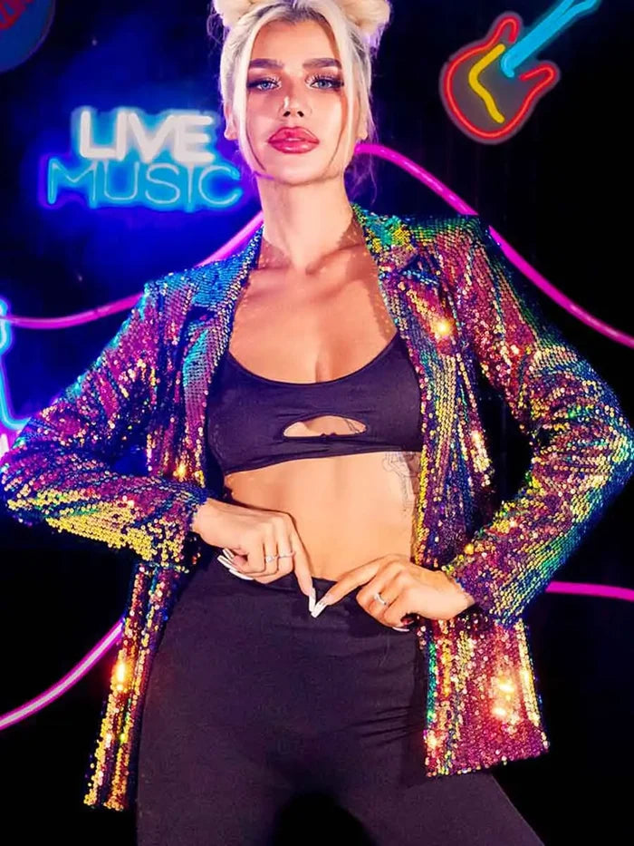 New Burgundy Sequin Blazer