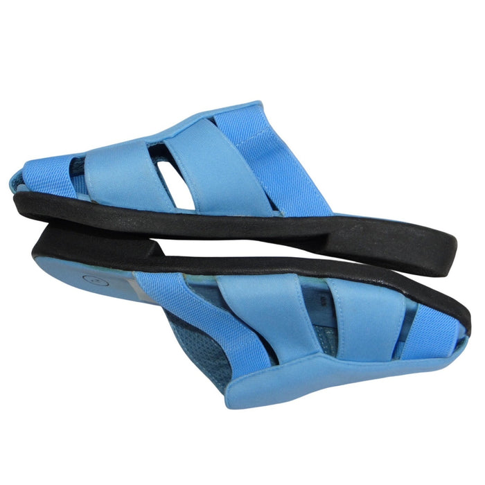 New DeadStock Womens Light Blue Gladiator Style Comfort Slides Sandals Size 7M1