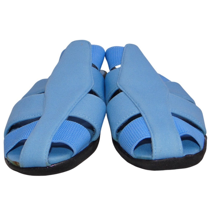 New DeadStock Womens Light Blue Gladiator Style Comfort Slides Sandals Size 7M2