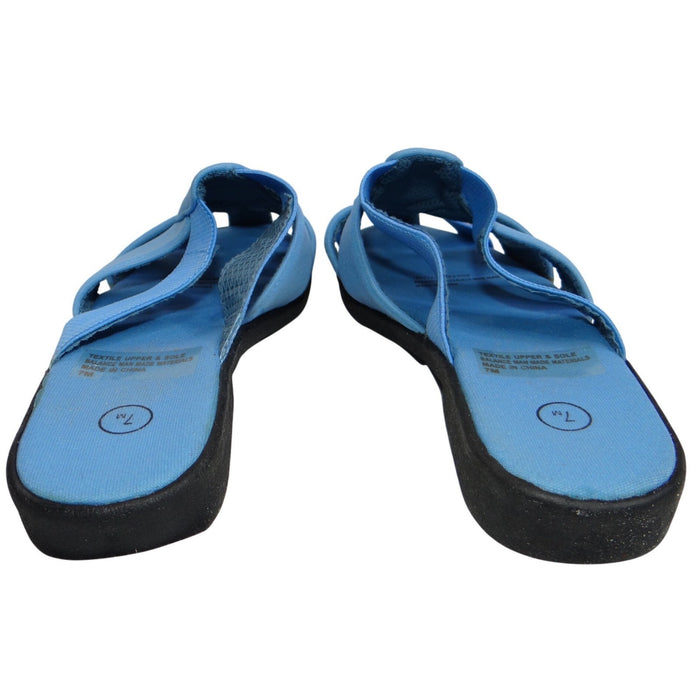 New DeadStock Womens Light Blue Gladiator Style Comfort Slides Sandals Size 7M3