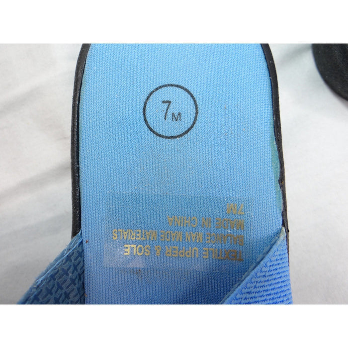 New DeadStock Womens Light Blue Gladiator Style Comfort Slides Sandals Size 7M4