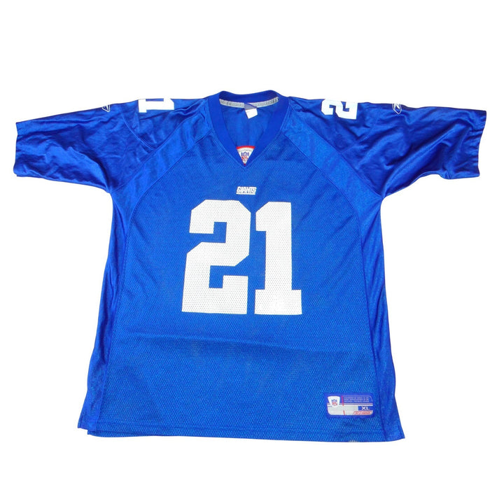 New York Giants Tiki Barber 21 Jersey VTG Mens XL Blue Mesh Football Reebok NFL0