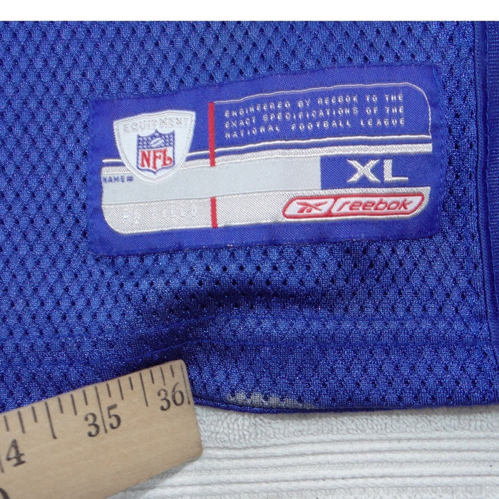 New York Giants Tiki Barber 21 Jersey VTG Mens XL Blue Mesh Football Reebok NFL6