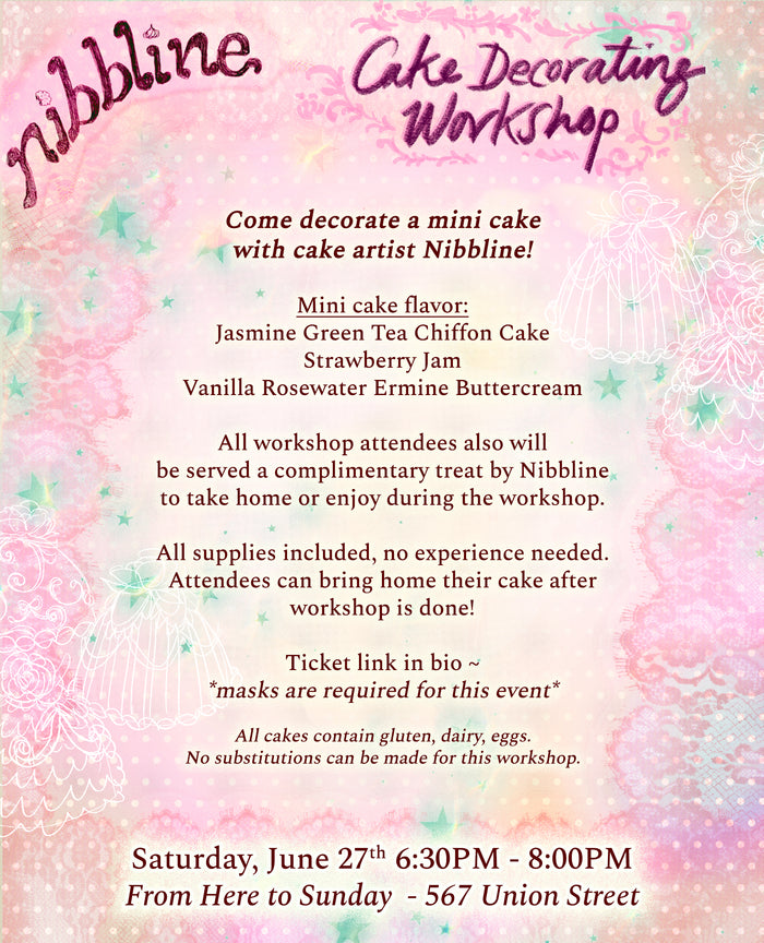 Nibbline: Cake Decorating Workshop (JUNE 27)