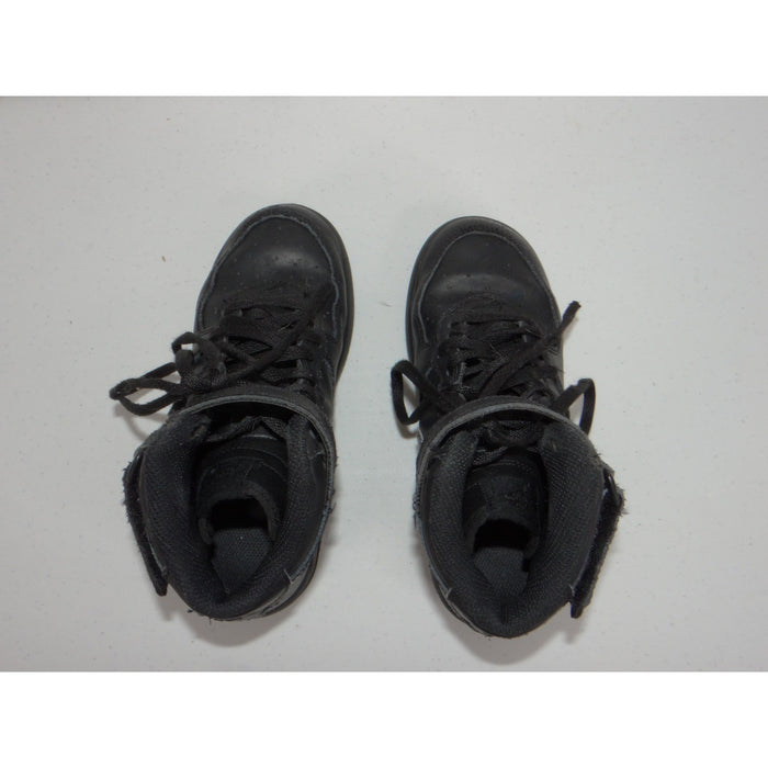 Nike Air Force 1 Mid Triple Black Leather Sneakers Mid Top Shoes 315123 0017