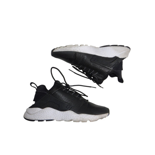 Nike Air Huarache Run Ultra Mens Black White Leather Running Shoes 819685 0010