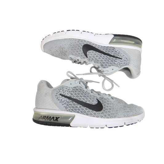Nike Air Max Sequent 2 Wolf Grey Black Running Shoes 852461 002 Mens 9.50