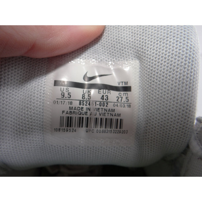 Nike Air Max Sequent 2 Wolf Grey Black Running Shoes 852461 002 Mens 9.53