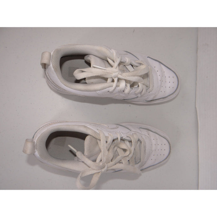 Nike Court Borough Low 2 Triple White Kids Sneakers BQ5448 100 Size 4.5Y3