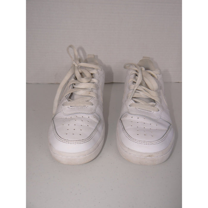 Nike Court Borough Low 2 Triple White Kids Sneakers BQ5448 100 Size 4.5Y4