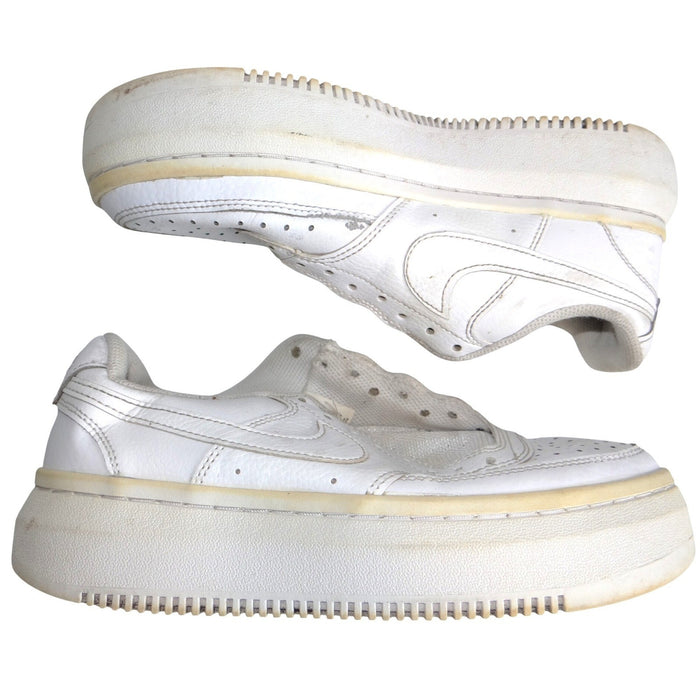 Nike Court Vision Alta Womens 8 White Platform Sneakers Rainbow Logo0