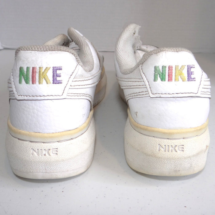 Nike Court Vision Alta Womens 8 White Platform Sneakers Rainbow Logo4