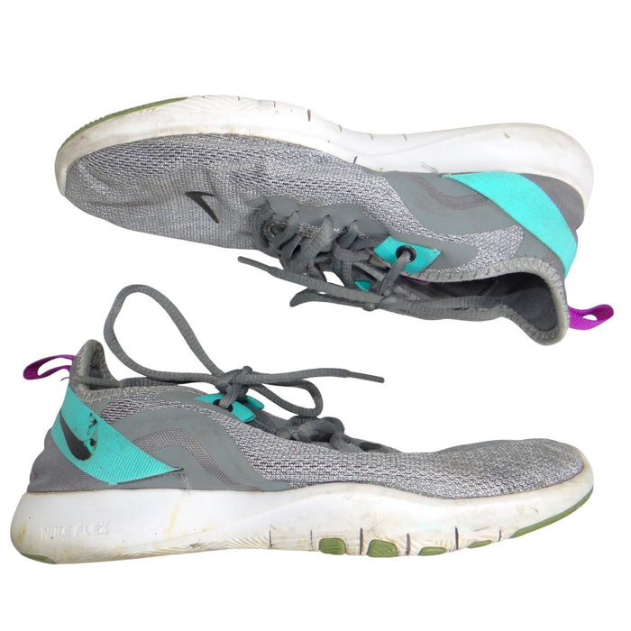 Nike Flex Experience RN 8 Womens Running Shoes Grey Teal Purple Size 5.50