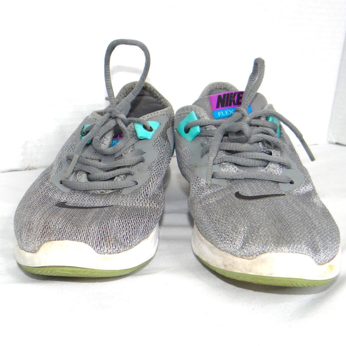 Nike Flex Experience RN 8 Womens Running Shoes Grey Teal Purple Size 5.53