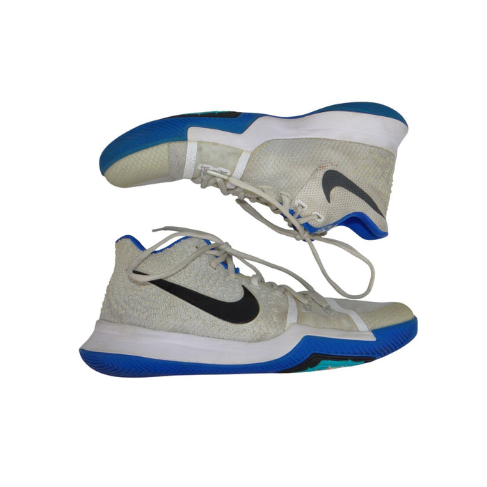 Nike Kyrie 3 White Black Hyper Cobalt Basketball Shoes 852395 102 Mens 9.50
