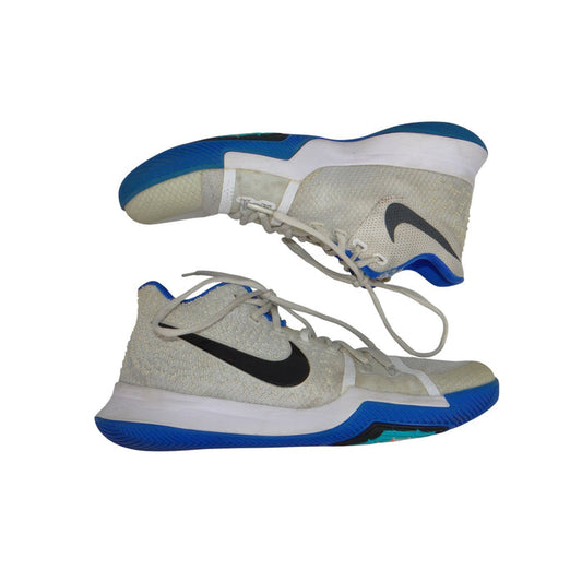 Nike Kyrie 3 White Black Hyper Cobalt Basketball Shoes 852395 102 Mens 9.50