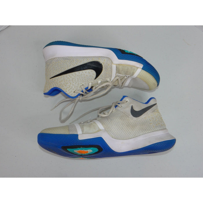 Nike Kyrie 3 White Black Hyper Cobalt Basketball Shoes 852395 102 Mens 9.51
