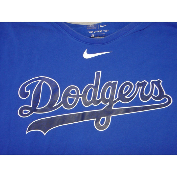 Nike Los Angeles Dodgers MLB Dri FIT Long Sleeve Shirt Blue Mens XL 39921