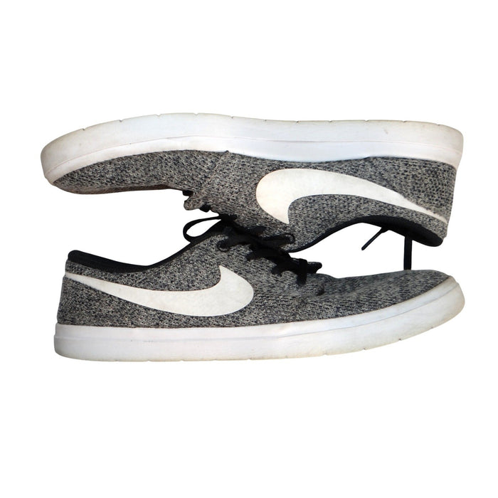 Nike Mens Shoes Gray White Knit Lace Up Athletic Sneakers Size 9.50