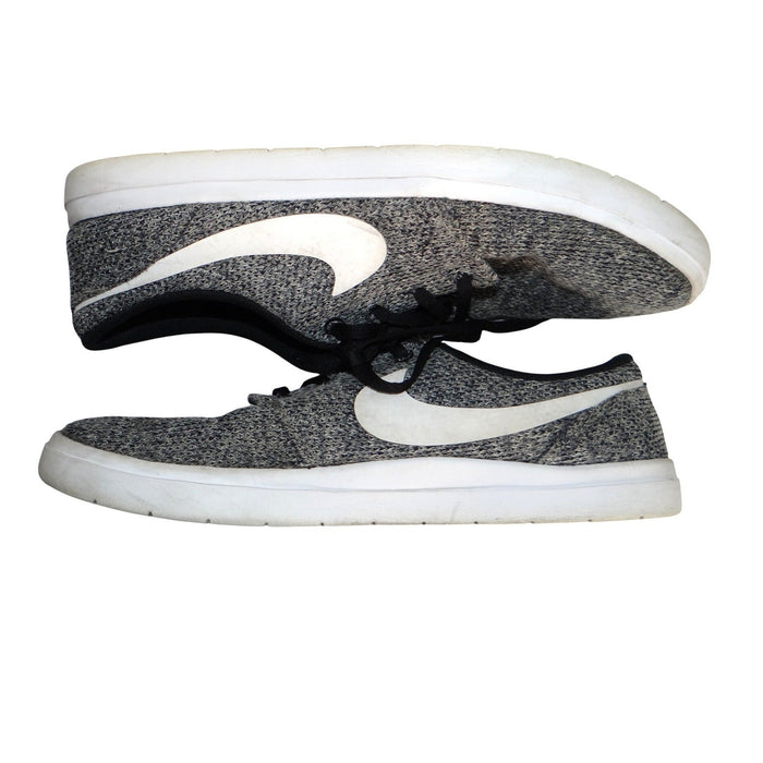 Nike Mens Shoes Gray White Knit Lace Up Athletic Sneakers Size 9.51
