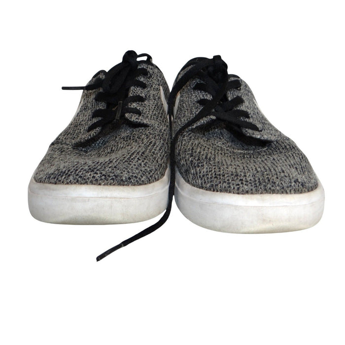 Nike Mens Shoes Gray White Knit Lace Up Athletic Sneakers Size 9.55