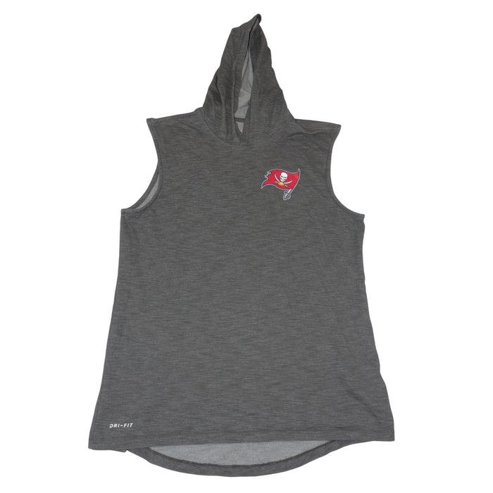 Nike Tampa Bay Buccaneers NFL Onfield Dri FIT Sleeveless Hoodie Gray Mens Large0